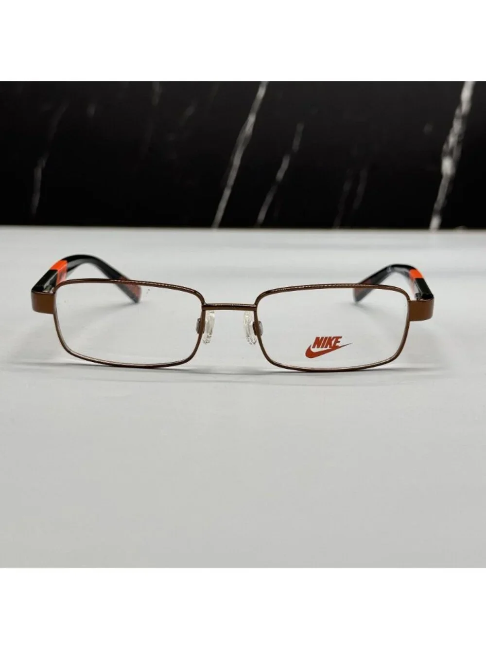 Nike 5573 218 Kids Eyeglasses Brown Orange NEW